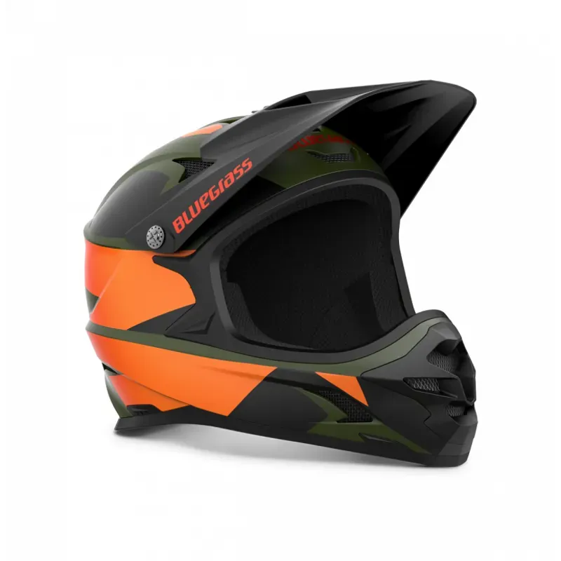 Bluegrass Intox Full Face Mountain Bike Helmet in - Green/Orange