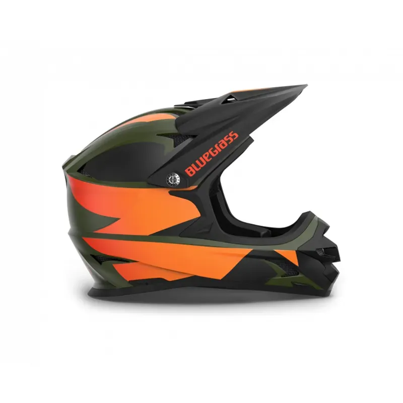 Bluegrass Intox Full Face Mountain Bike Helmet in - Green/Orange-1