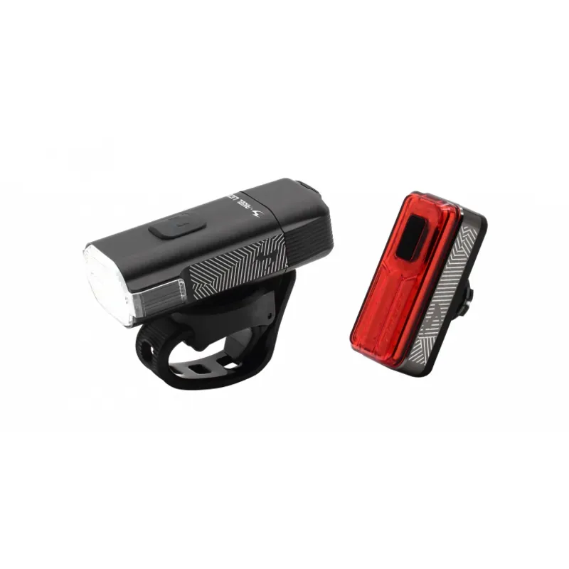 Moon Rigel Lite 500lm Front Light and Helix Lite 100lm Rear Light in Black