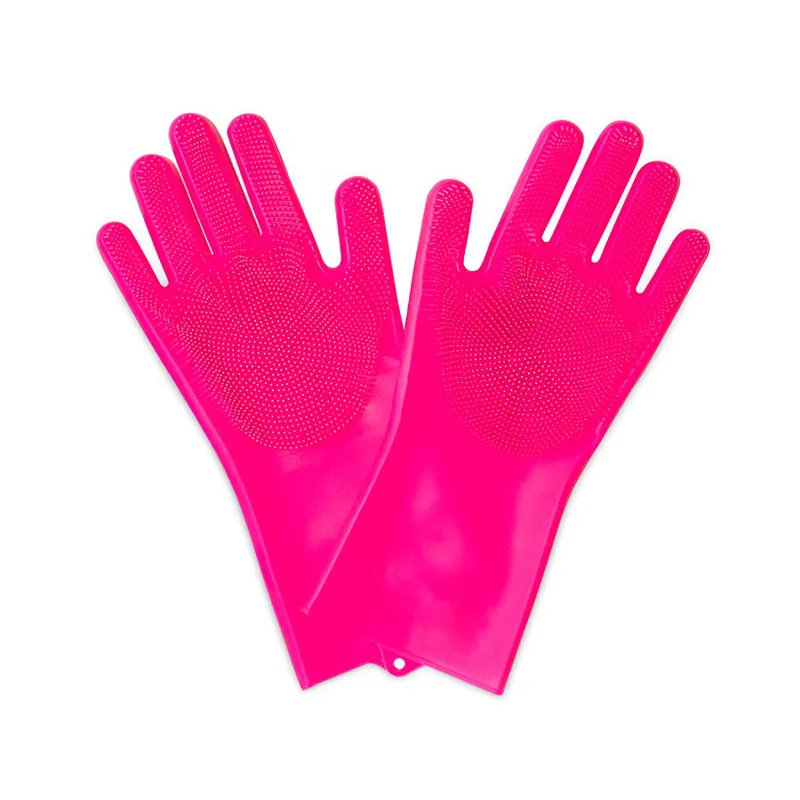Muc-Off Scrubber Gloves in Pink - Large