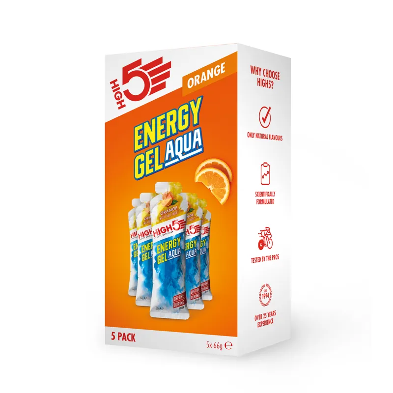 High5 Energy Gel Aqua x5 66g orange