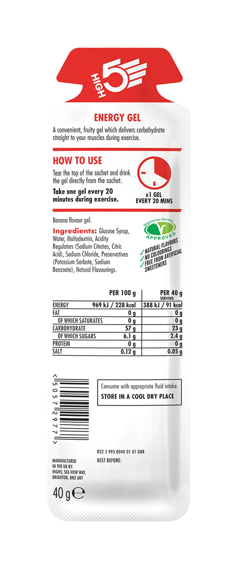 High5 Energy Gel x20 40g