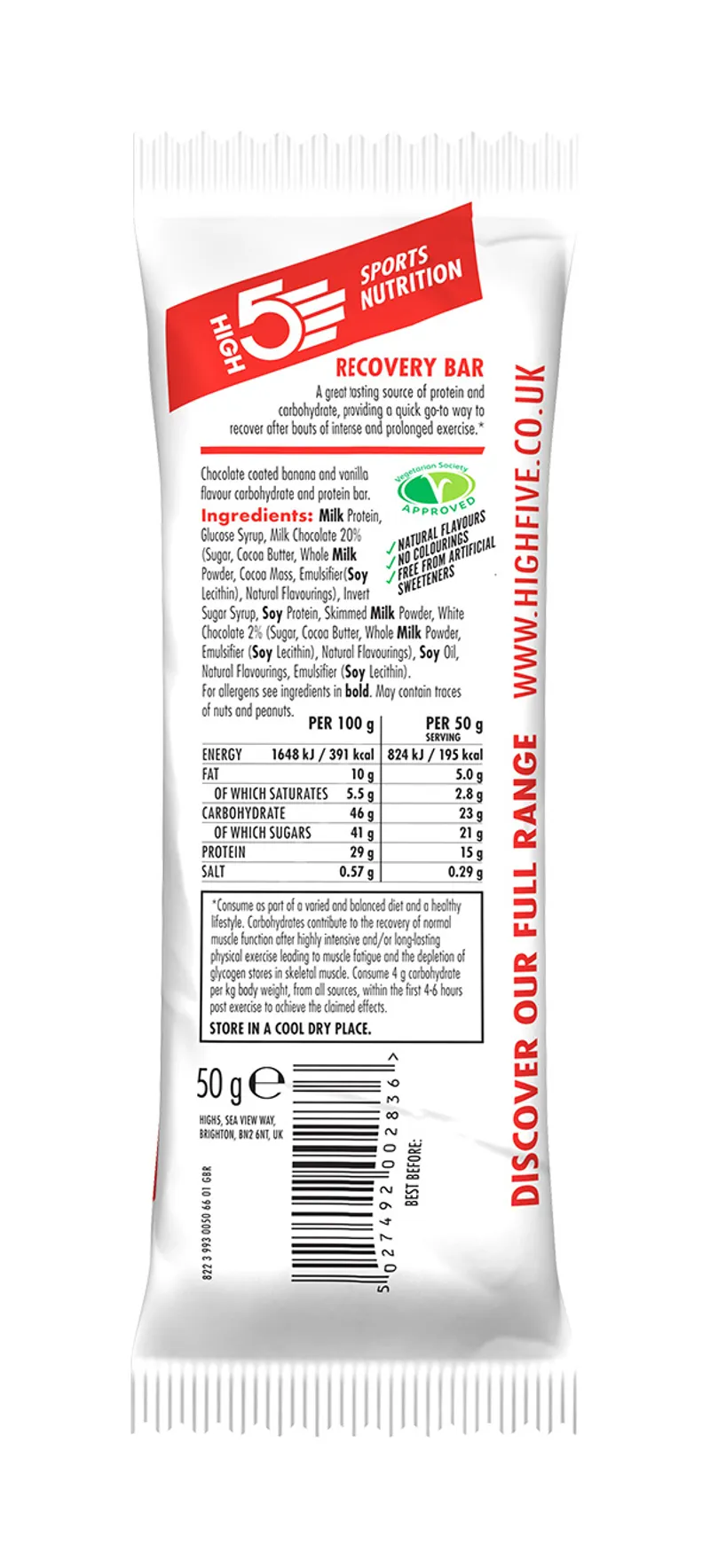 High5 Recovery Bar x25 50g-3