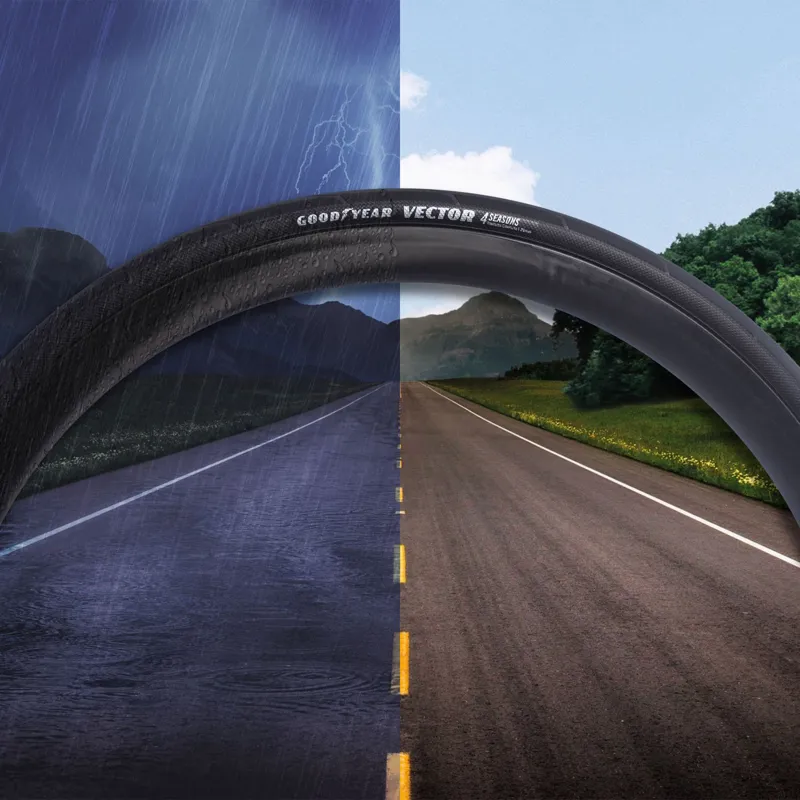 Goodyear Vector 4Seasons Tube Type 700x Road Tyre in Black-5