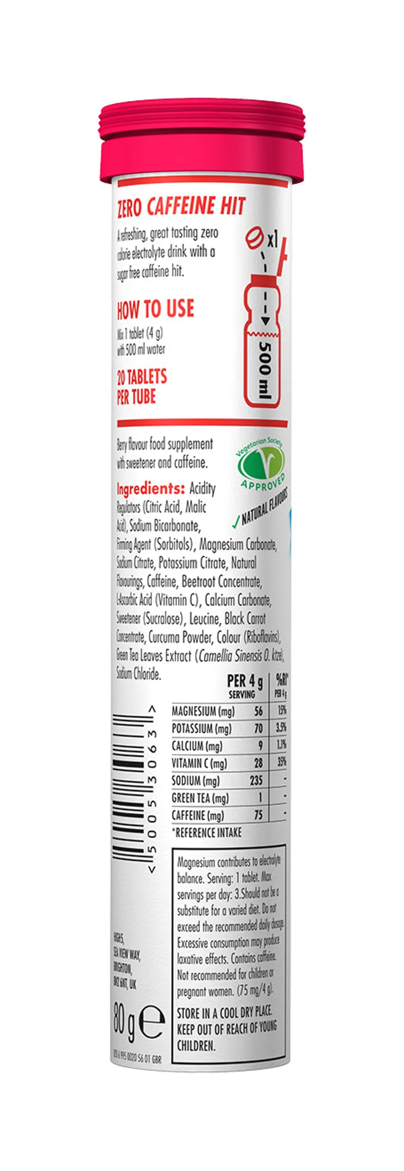 High5 ZERO Caffeine Hit Hyrdation 20 X 8 Tabs