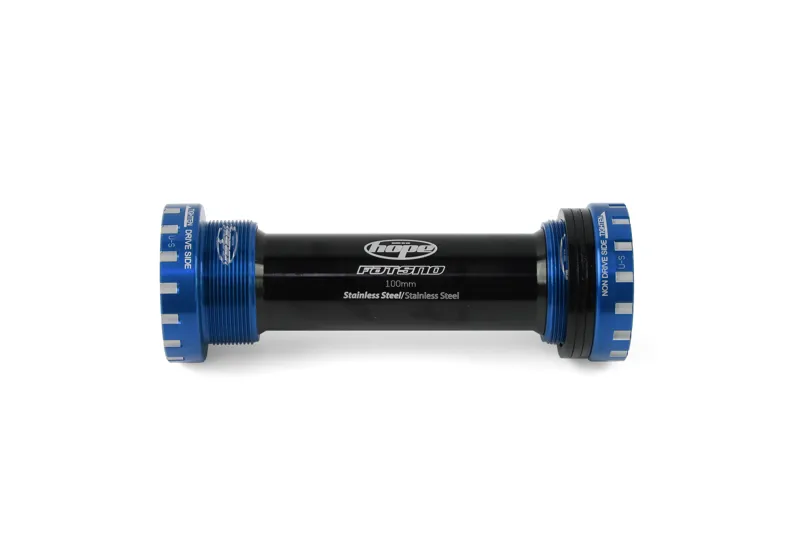 Hope 100mm FatBike Stainless Bottom Bracket in Blue
