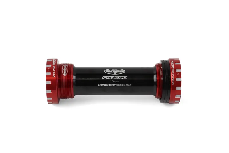Hope 100mm FatBike Stainless Bottom Bracket in Red