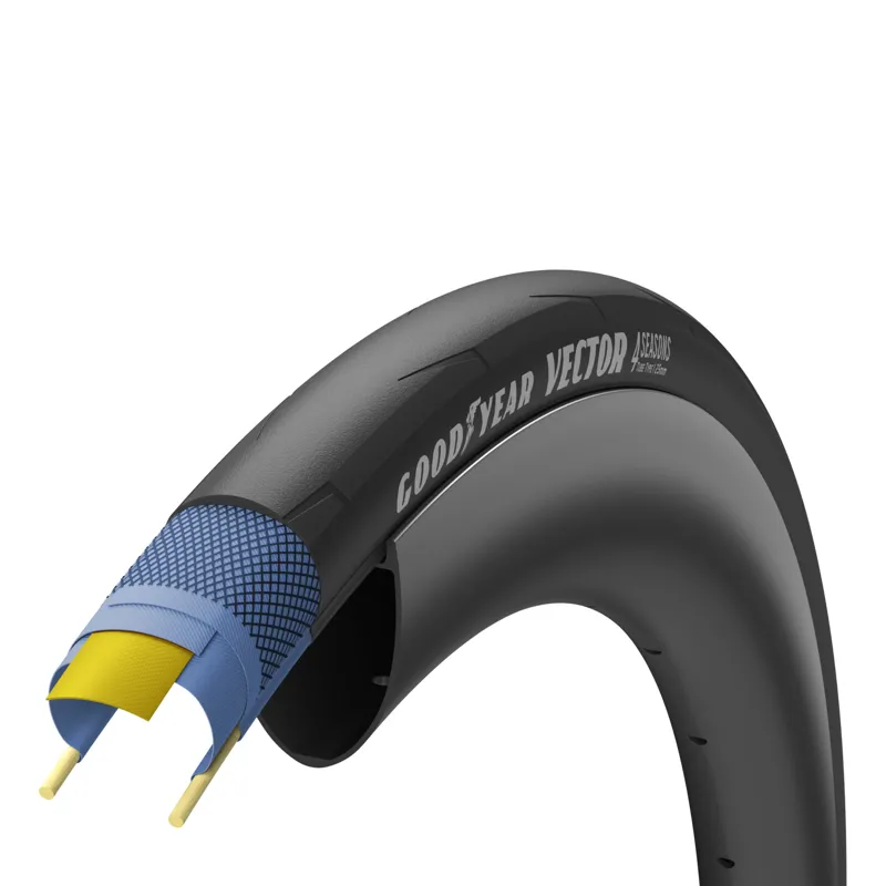 Goodyear Vector 4Seasons Tube Type 700x Road Tyre in Black