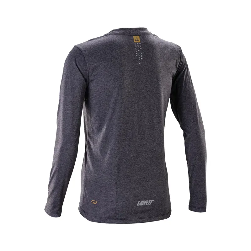 Leatt Women's Gravity 3.0 Long Sleeve MTB Jersey in Ghost Black-1