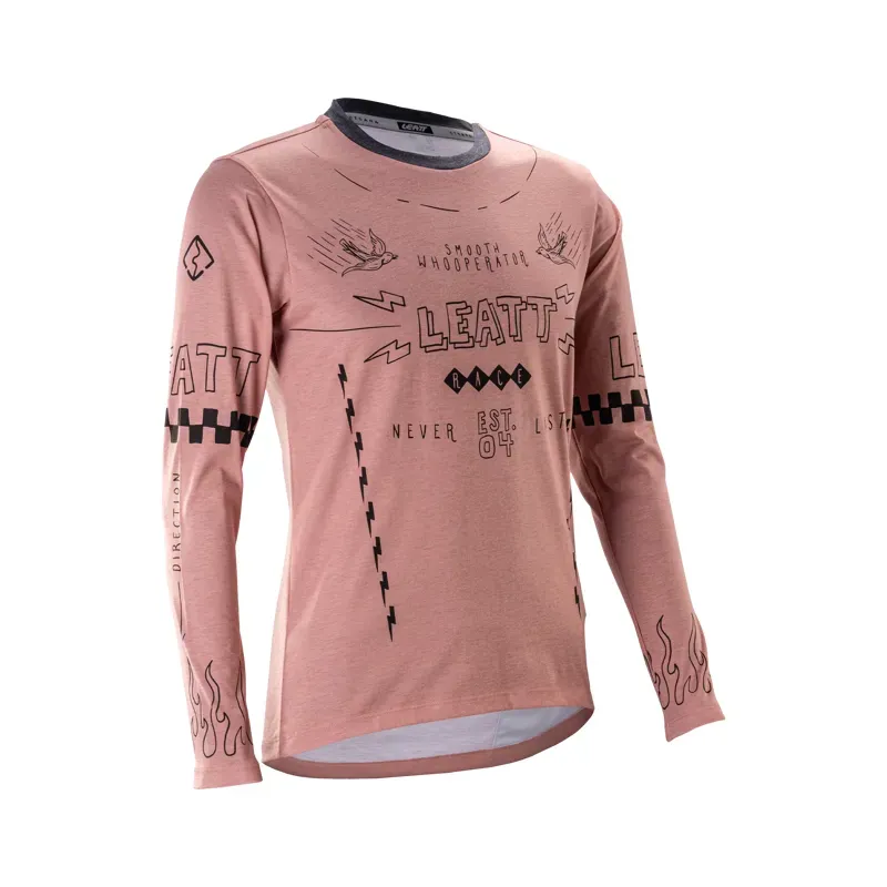 Leatt Women's Gravity 3.0 Long Sleeve MTB Jersey in Dusty Pink