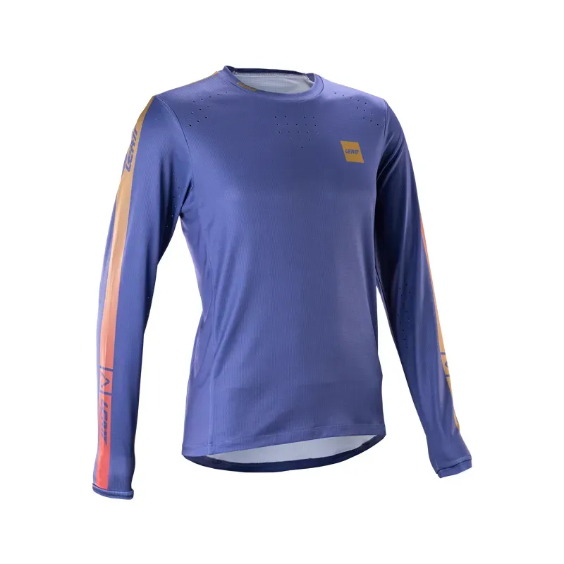 Leatt Women's Gravity 4.0 Long Sleeve MTB Jersey in Cosmic Blue