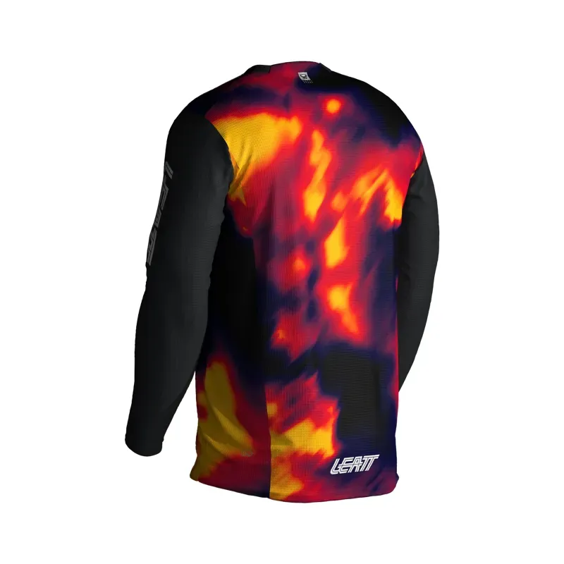 Leatt Junior Gravity 4.0 Long Sleeve MTB Jersey in Heatmap Red-1