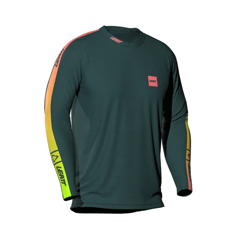 Leatt Junior Gravity 4.0 Long Sleeve MTB Jersey in Spruce Green