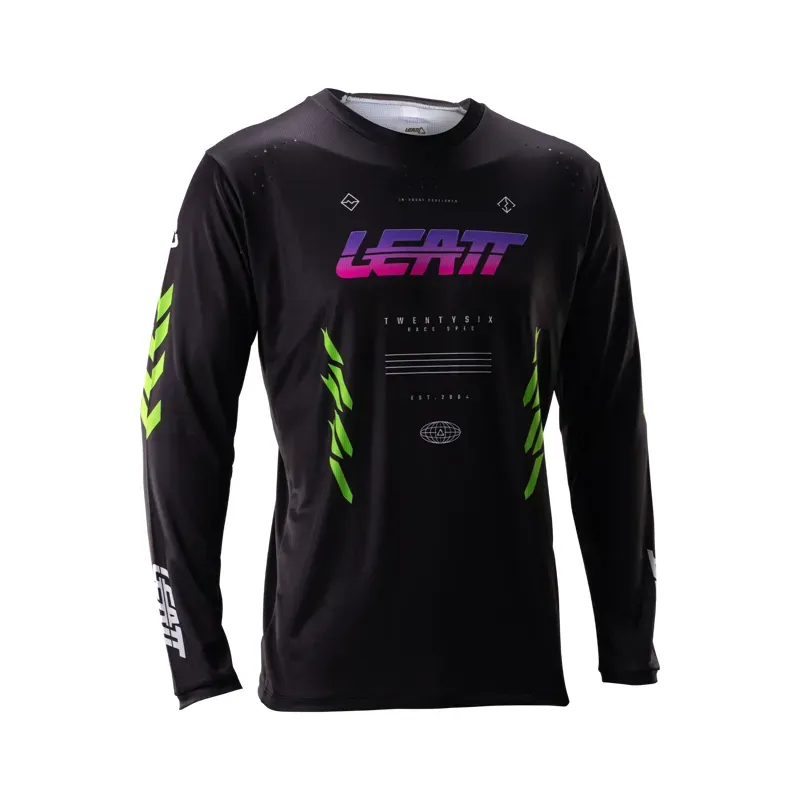 Leatt Gravity 4.0 Long Sleeve MTB Jersey in Race Black