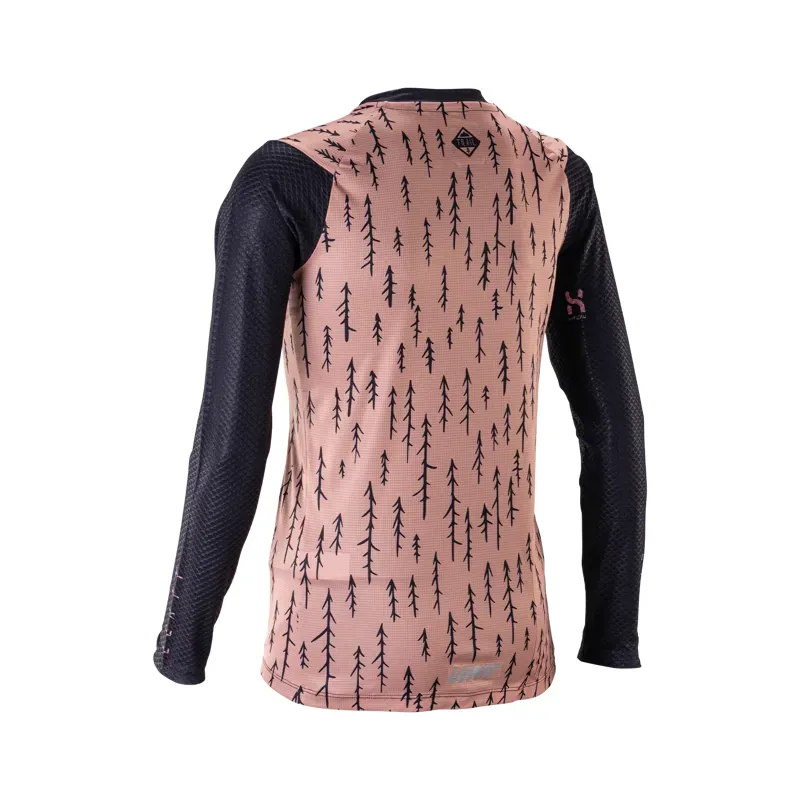 Leatt Women's Trail 3.0 Long Sleeve Jersey in Trails Pink-1