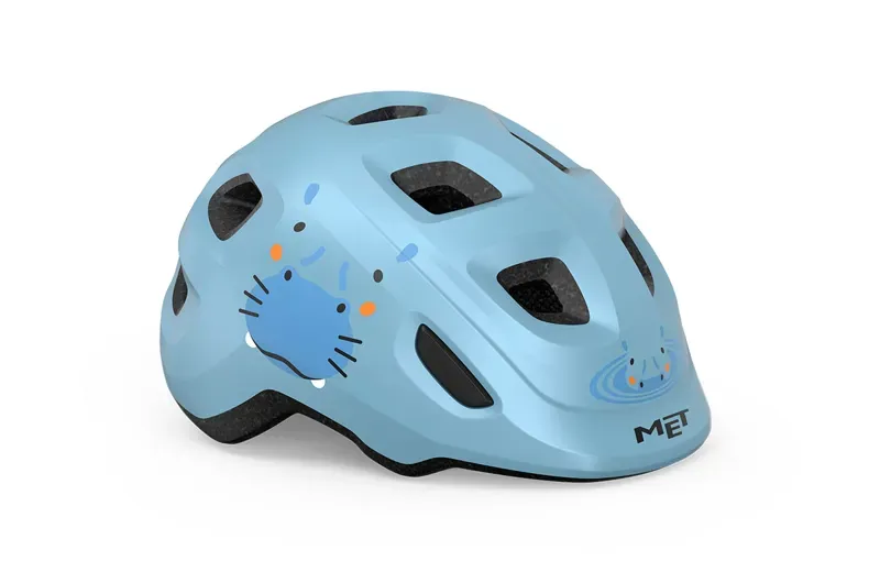 MET Hooray Kid's Helmet in Light Blue Hippo
