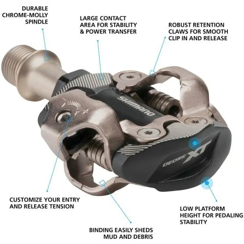 Shimano Pedals PD-M8100 Deore XT XC 9/16 Inches Race SPD Pedals-1