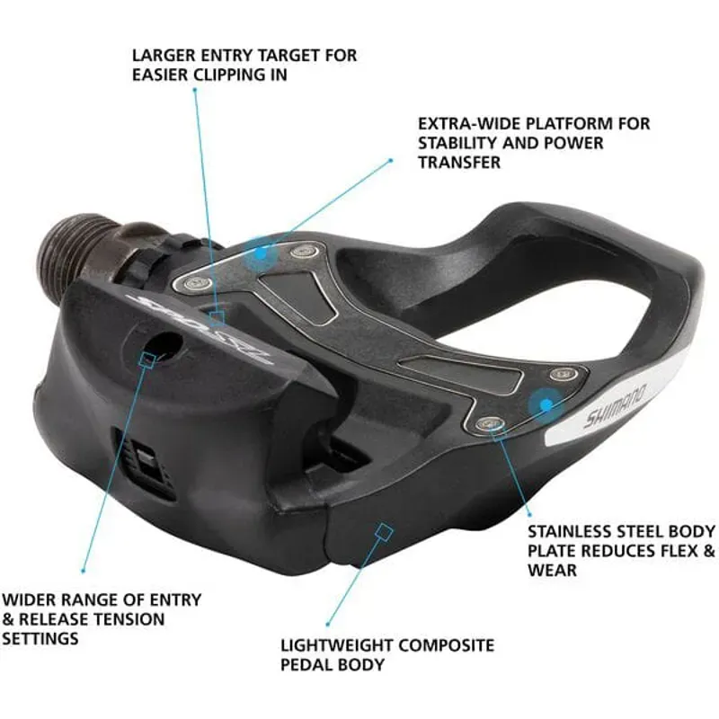 Shimano Pedals PD-R550 SPD SL 9/16 Inches Road Pedals in Black-1