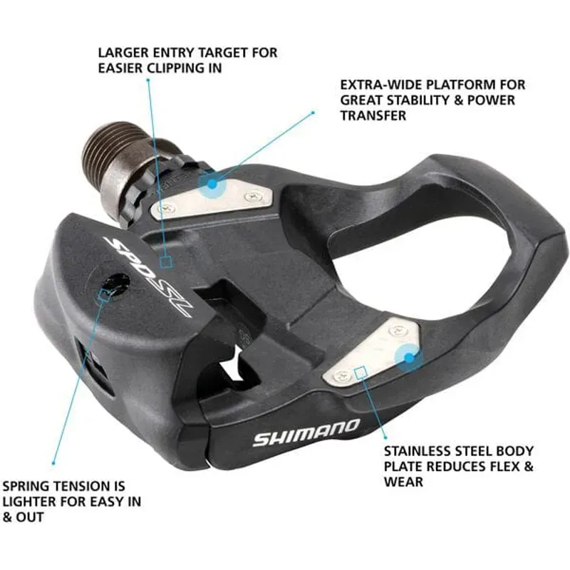 Shimano Pedals PD-RS500 SPD-SL 9/16 Inches Pedal in Black-1