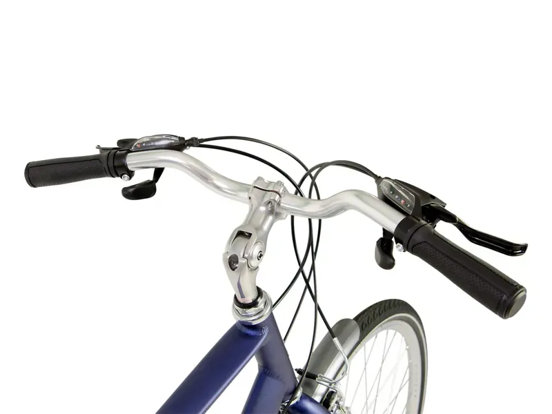 Raleigh Pioneer Tour Crossbar Hybrid Bike in Blue - Silver-2