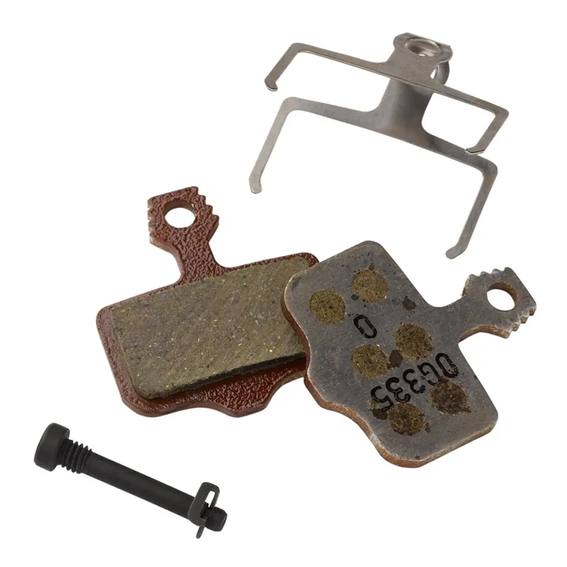 SRAM DB and Level - Avid Elixir disc brake pads with an Organic Compound Aluminium backplate.