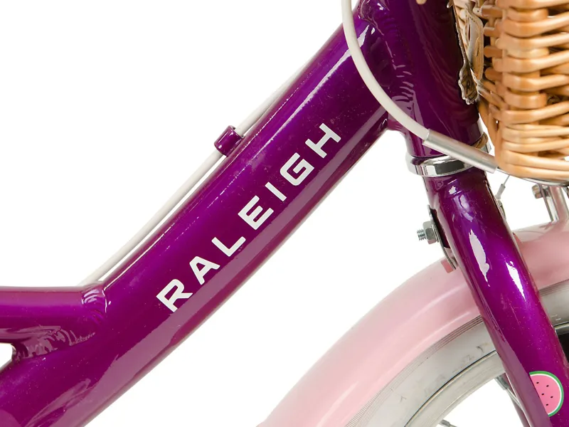 Raleigh Molli 14 Inch Wheel Kids Bike - Purple-9