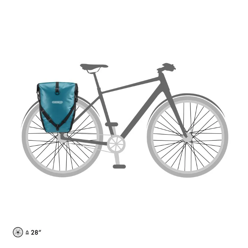 ORTLIEB Back-Roller Panniers 40Ltr QL2.1 in PETROL and BLACK