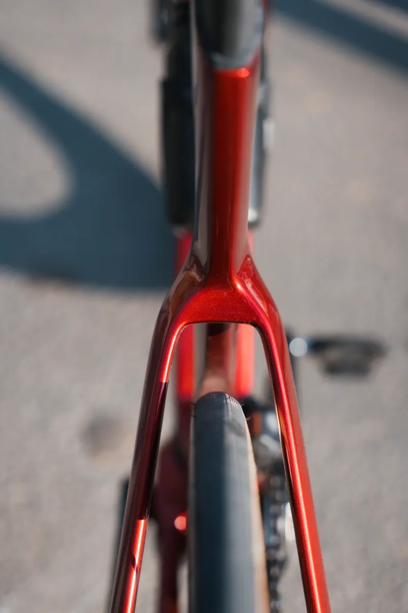 Ridley E-Noah Shimano 105 DI2 - 2x12s in Candy Red Metallic-6