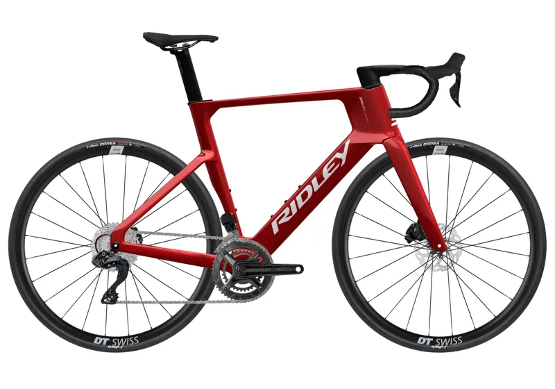 Ridley E-Noah Shimano 105 DI2 - 2x12s in Candy Red Metallic