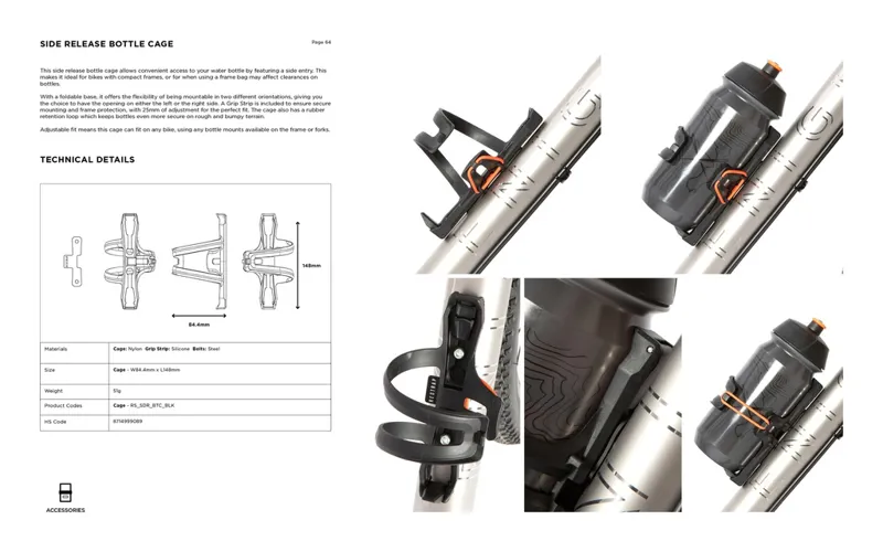 Restrap Side Release Bottle Cage in Black-1