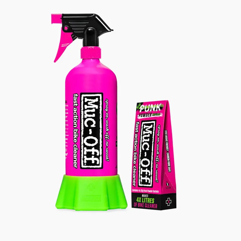 Punk Powder Bike Cleaner 4 Pack and Bottle Bundle