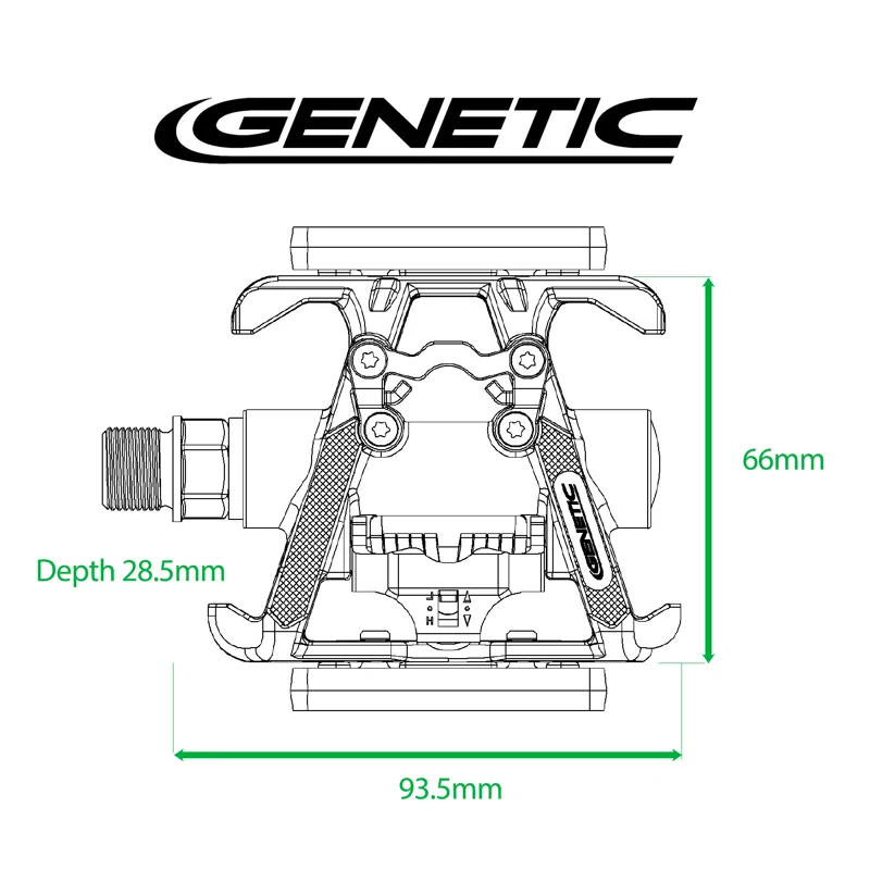 Genetic Switch 9/16 Pedals in Silver-2