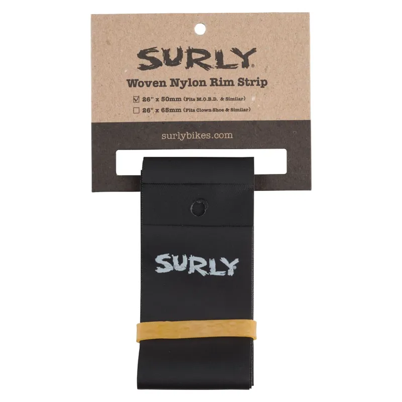 Surly 50mm MOBD Woven Nylon Rim Strips in Black